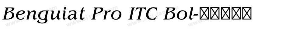Benguiat Pro ITC Bol字体转换